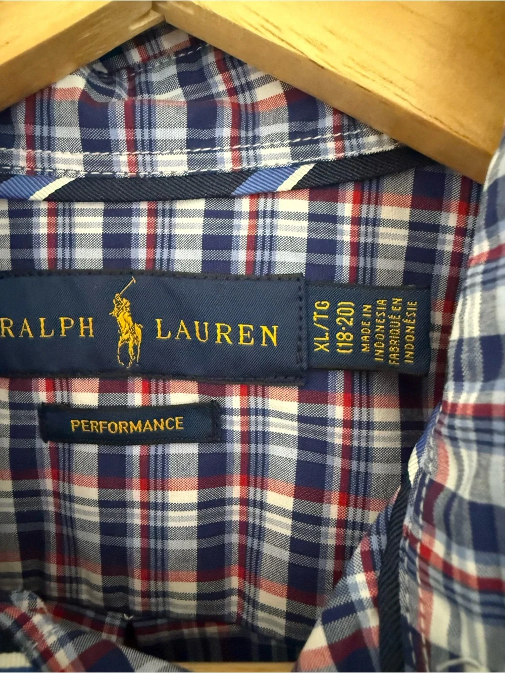 Boy’s Polo Ralph Lauren Button-Down Plaid Shirt in Blue and Red